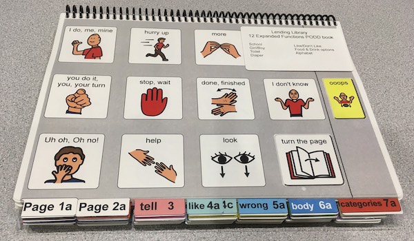 Example of a PODD communication book