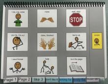 9 icons on page with gray background